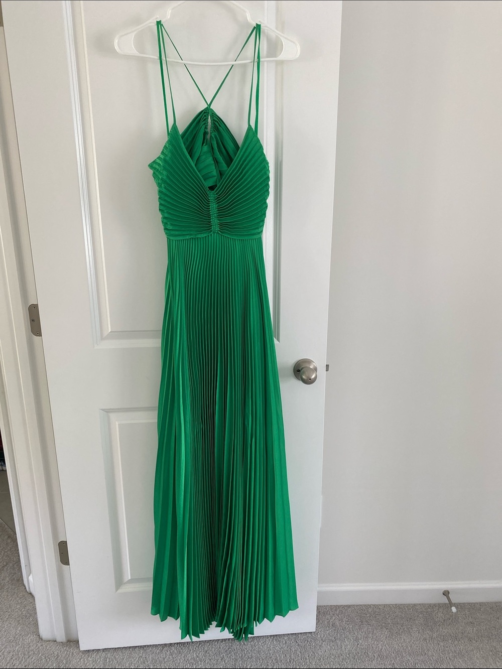 ALC Green Pleated Detail Gown size 8
